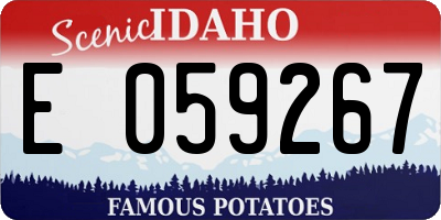 ID license plate E059267