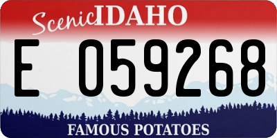 ID license plate E059268