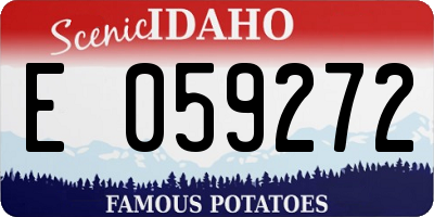 ID license plate E059272
