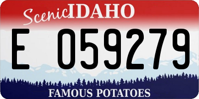 ID license plate E059279