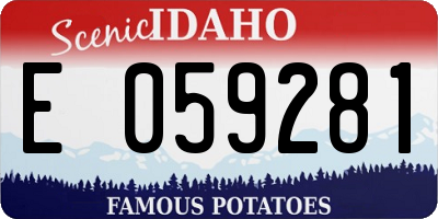ID license plate E059281