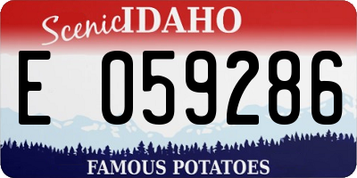ID license plate E059286