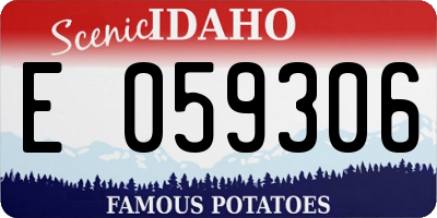 ID license plate E059306