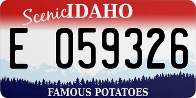 ID license plate E059326