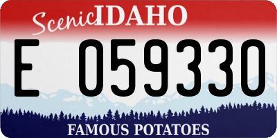 ID license plate E059330