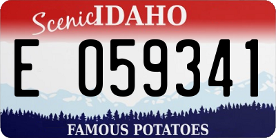 ID license plate E059341