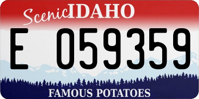 ID license plate E059359