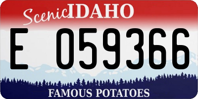 ID license plate E059366