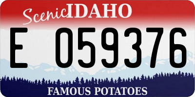 ID license plate E059376