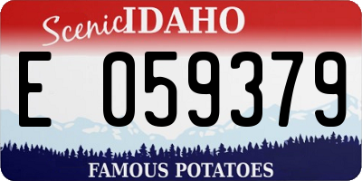 ID license plate E059379