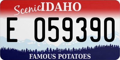 ID license plate E059390