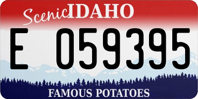 ID license plate E059395