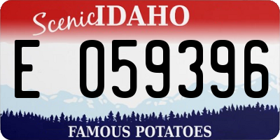 ID license plate E059396
