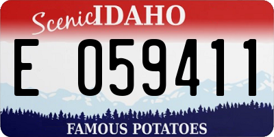 ID license plate E059411