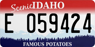 ID license plate E059424