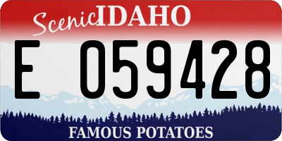 ID license plate E059428