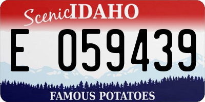 ID license plate E059439