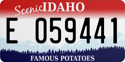 ID license plate E059441