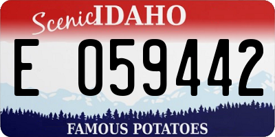 ID license plate E059442