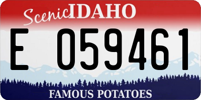 ID license plate E059461