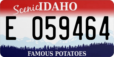 ID license plate E059464