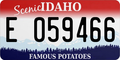 ID license plate E059466