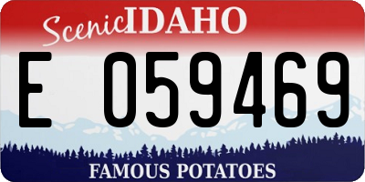 ID license plate E059469