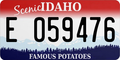 ID license plate E059476