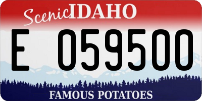 ID license plate E059500