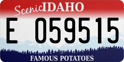 ID license plate E059515