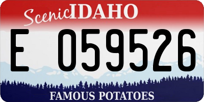 ID license plate E059526