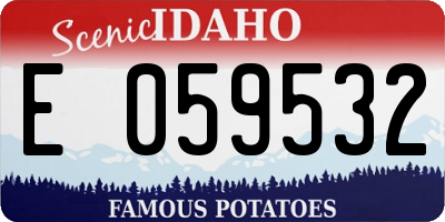 ID license plate E059532