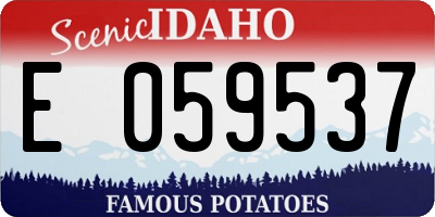 ID license plate E059537