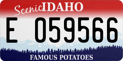 ID license plate E059566