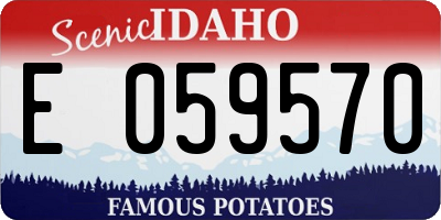 ID license plate E059570