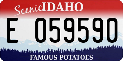 ID license plate E059590