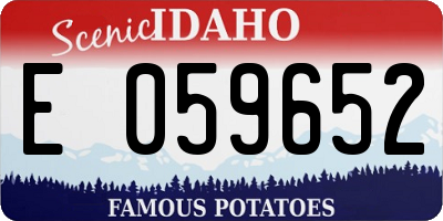 ID license plate E059652
