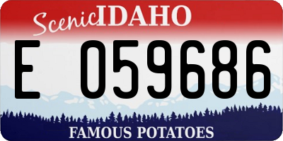 ID license plate E059686