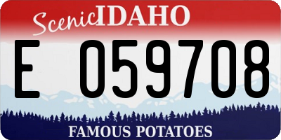 ID license plate E059708