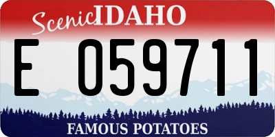 ID license plate E059711