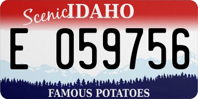 ID license plate E059756