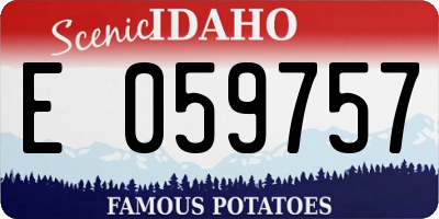 ID license plate E059757