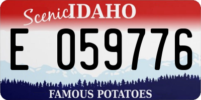 ID license plate E059776