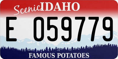 ID license plate E059779