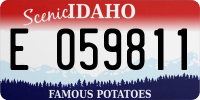 ID license plate E059811
