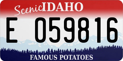 ID license plate E059816