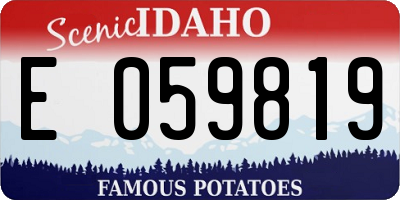 ID license plate E059819