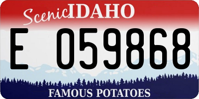 ID license plate E059868