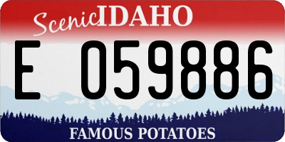 ID license plate E059886