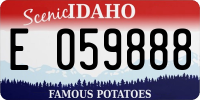 ID license plate E059888